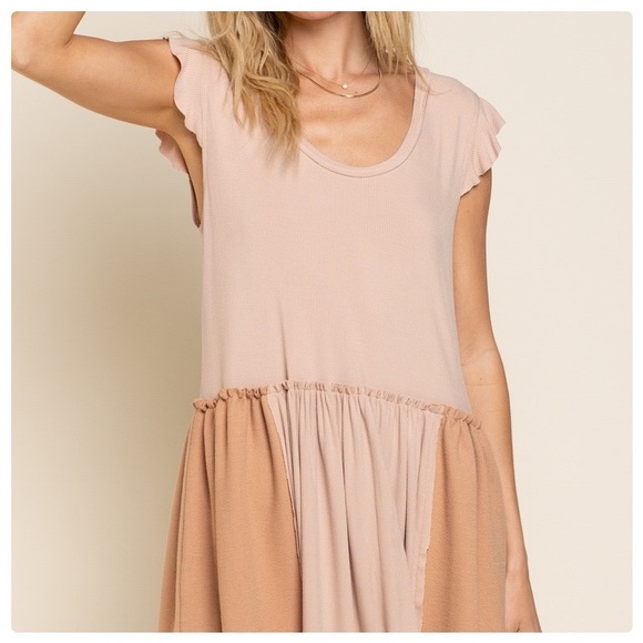 POL Caramel Cream Easy Wear Swing Dress - Picture 7 of 11